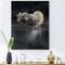 Designart - Full Moon In Cloudy Night Sky VI - Nautical & Coastal Print on Natural Pine Wood